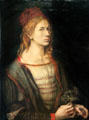 Self-portrait by Albrecht Dürer at Louvre Museum. Paris, France.