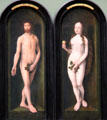 Adam & Eve painting by Joos van Cleve at Louvre Museum. Paris, France.
