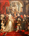 5. Wedding by Proxy of Marie de' Medici to King Henry IV from Marie de' Medici Cycle by Peter Paul Rubens at Louvre Museum. Paris, France.