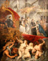 6. Disembarkation at Marseilles from Marie de' Medici Cycle by Peter Paul Rubens at Louvre Museum. Paris, France.