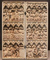 Ivory diptych with scenes from Passion, Ascension & Pentecost at Louvre Museum. Paris, France.