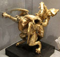 Bronze statuette of Jason fighting Dragon from Augsburg, Germany at Louvre Museum. Paris, France