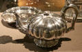 Silver tea service by Charles-Nicolas Odiot of Paris at Louvre Museum. Paris, France.