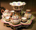Chinese reticulated porcelain breakfast service by Sevres Manuf. at Louvre Museum. Paris, France.