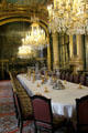 Dining room from apartments of Napoleon III at Louvre Museum. Paris, France.