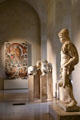 Roman sculptures at Louvre Museum. Paris, France.