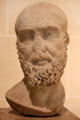 Roman Emperor Pupienus portrait head at Louvre Museum. Paris, France.