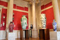 Central display hall at Sèvres National Ceramic Museum. Paris, France.
