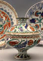 Floral cup & cover from Iznik at Sèvres National Ceramic Museum. Paris, France.