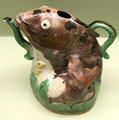Chinese porcelain fish pitcher at Sèvres National Ceramic Museum. Paris, France.