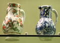 Chinese porcelain pitcher & puzzle jug from Jingdezhen at Sèvres National Ceramic Museum. Paris, France.