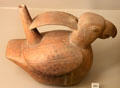 Sicán terra cotta bird stirrup bottle from north coast of Peru at Sèvres National Ceramic Museum. Paris, France.