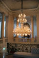Hallway chandelier at Baccarat Museum. Paris, France.