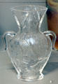 Rock-crystal engraved vase by Pantin Crystal Works at Arts et Metiers Museum. Paris, France.