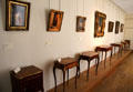 Collection of side table & paintings at Cognacq-Jay Museum. Paris, France.