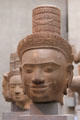 Cambodian Siva head from Phnom Bok at Guimet Museum. Paris, France