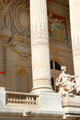 Columns, sculptures & murals of Grand Palais. Paris, France.