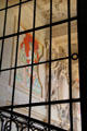 Murals through window at Grand Palais. Paris, France.