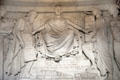 Napoleonic legal code frieze of Napoleon milestones ringing his tomb at Les Invalides. Paris, France.