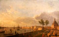 View of Port of Bordeaux painting by Joseph Vernet at Musée de la Marine. Paris, France.