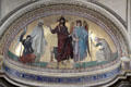 Christian mosaic with Joan of Arc at Pantheon. Paris, France.