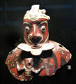 Nazca pottery vessel depicting warrior from Peru at Musée du quai Branly. Paris, France.