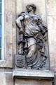Female figure relief next to entrance at Carnavalet Museum. Paris, France.