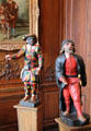 Italian comedy figures, Harlequin & Pantalon, Italian at Carnavalet Museum. Paris, France.
