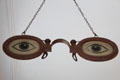 Large pair of glasses used as sign of an optician at Carnavalet Museum. Paris, France.