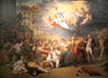 Killing of Marquis de Pellepont July 14, 1789 while trying to save the Major of the Bastille painting attrib. Charles Thévenin at Carnavalet Museum. Paris, France.