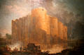 The Bastille in the First Days of Demolition July 1789 painting by Hubert Robert at Carnavalet Museum. Paris, France.