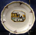 Earthenware plate with scene of taking of Bastille at Carnavalet Museum. Paris, France.
