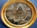 The Taking of the Tuileries Aug. 10, 1792 painting by French School at Carnavalet Museum. Paris, France.
