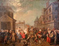 Carnival in Streets of Paris painting by Étienne Jeaurat at Carnavalet Museum. Paris, France.
