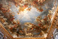 Apotheosis of Hercules ceiling painting by François Lemoyne in Hercules Room at Versailles Palace. Versailles, France.