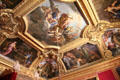Mercury Baroque ceiling decoration by Jean-Baptiste de Champaigne in Mercury room at Versailles Palace. Versailles, France.