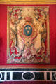 Royal crest tapestry at Versailles Palace. Versailles, France.