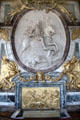Victorious Louis XIV Crowned by Glory relief sculpture by Antoine Coysevox in War Room at Versailles Palace. Versailles, France.