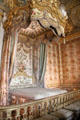 Recreated Duchess bed originally made by Toussaint Foliot in Queen's Bedroom at Versailles Palace. Versailles, France.