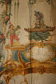 Details of scenes in Salon des Singes in Princes' Apartments in Petit Château at Château de Chantilly. Chantilly, France.