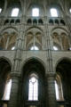 Arches & galleries rising to vaulting in nave of Cathédrale Notre-Dame. Laon, France.