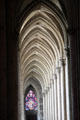 Side aisle at Reims Cathedral. Reims, France.