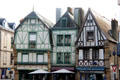 Half-timbered buildings in old town. Auray, France.