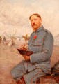 Self portrait in WWI French army uniform by Joseph-Félix Bouchor at Vannes Museum of Beaux Arts. Vannes, France.