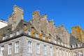 Roof lines of buildings along ramparts. St Malo, France.