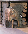 Lion, representing Evangelist Mark on high altar inside St Vincent Cathedral. St Malo, France.
