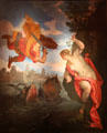 Perseus slays monster to rescue Andromeda painting by Veronese at Museum of Fine Arts of Rennes. Rennes, France.