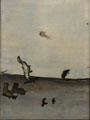 The inspiration painting by Yves Tanguy at Museum of Fine Arts of Rennes. Rennes, France.