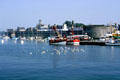 Fishing port, one of France's largest, & walls of old town. Concarneau, France.