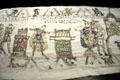Facsimile of back side of Bayeux Tapestry at its Museum. Bayeaux, France